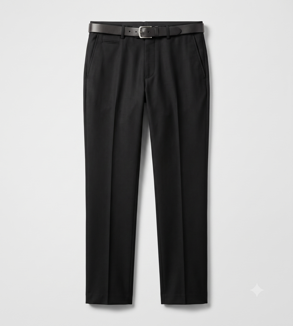 MD College Men's Uniform Set: Regular Black Pant Only