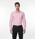 MD College Men's Uniform Set: Regular Fit Solid Pink Shirt & Black Pant Combo